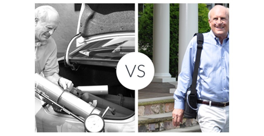 Die Unterschied zwischen Stroller (mobile Sauerstoffflasche) und Sauerstoffkonzentrator